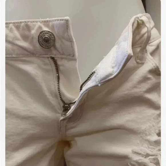 Mavi Skinny Distressed White Jeans Size 31/32 - Picture 10 of 11